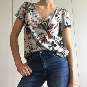 Anthropologie Floral Tee